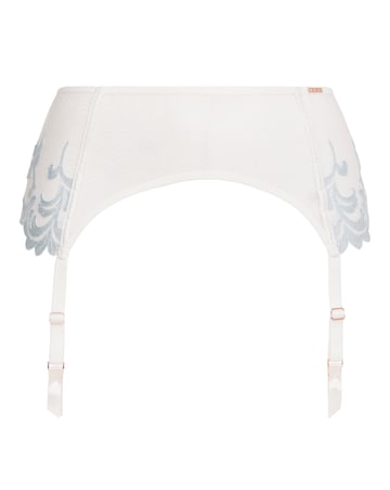 Figleaves Curve Fleur Embroidery Suspender - White