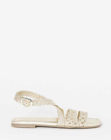 Gia Leather Woven Multi Strap Sandals - Extra Wide Fit (EEE)