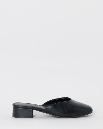 Lisa Low Block Heel Mules - Wide Fit (E)