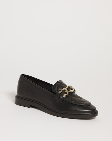 Marie Classic Quilted Trim Loafer - Wide Fit (E)