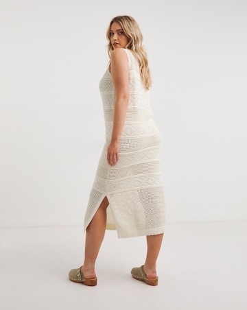 Simply Be Natural Crochet Midaxi Dress