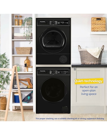 Russell Hobbs RH9HPTD111B, 9kg, Heat Pump Tumble Dryer - Black