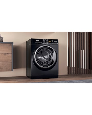 Hotpoint NSWM864CBSUKN, 8kg, 1600rpm Washing Machine - Black + install