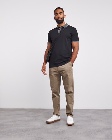 Folio Smart Supima Polo Long Length-Black