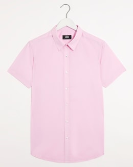 Pink Short Sleeve Formal Shirt Reg