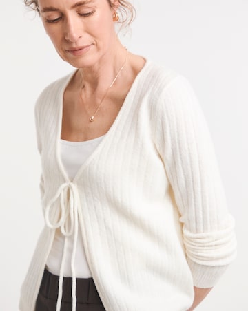 Ribbed Tie Front Cardigan
