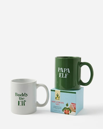 Elf Buddy and Papa Cocoa Mug Set