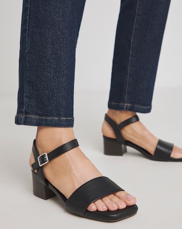 Simply Be Marseille Low Block Heel Barely There Sandals - Wide Fit (E)