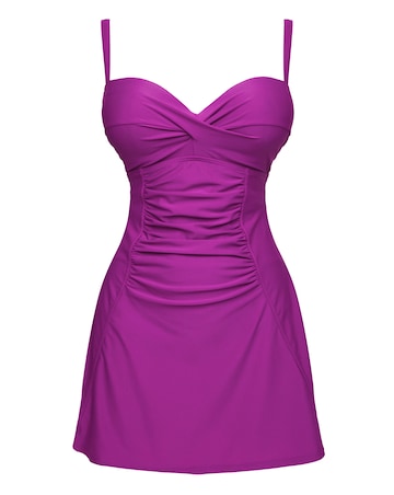 Underwired Tummy Control Twist Front Swimdress