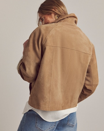 Anthology Sand Suede Short Trench Jacket