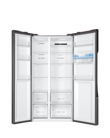 Haier Series 3 HSR3918EWPG American Fridge Freezer, Non-Plumbed - Silver