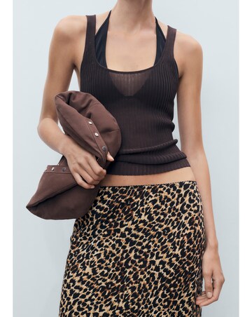 MANGO LEOPARD PRINT SKIRT