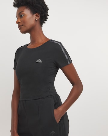 adidas 3 Stripes Crop Baby T-Shirt