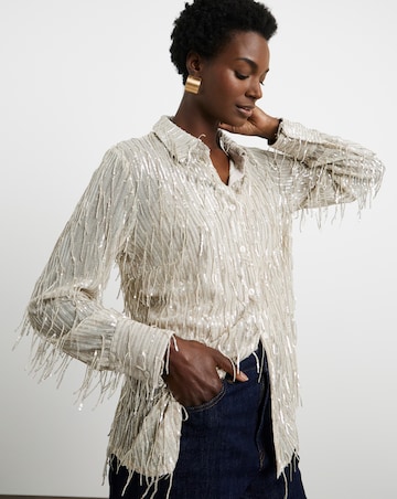 Joanna Hope Sequin Tassle Shirt