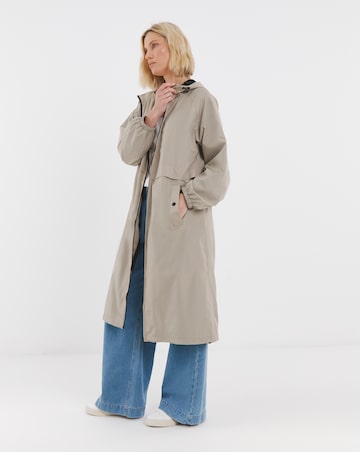 Neutral Longline Lightweight Raincoat