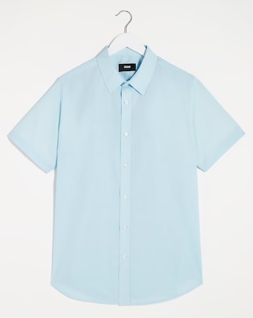 Blue Short Sleeve Formal Shirt Reg