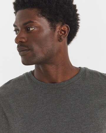 Long Sleeve Crew Neck T-Shirt Long Length- Charcoal