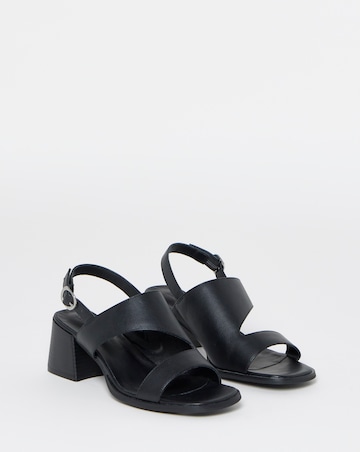 Dorit Cut Out Stacked Heel Sandals - Extra Wide Fit (EEE)