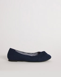 Nova Twist Front Ballerina Shoes - Standard Fit (D)