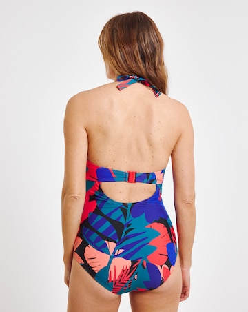Tropical Padded Underwired Plunge Swimsuit