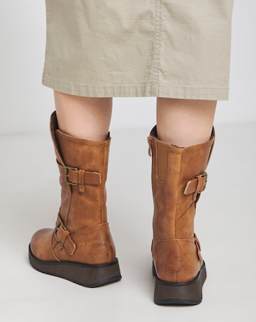 Heavenly Feet Hannah Buckle Boots Wide E Fit