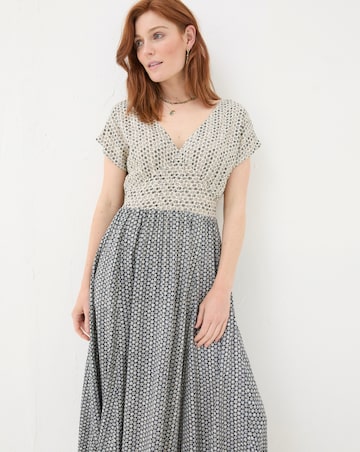 FatFace Rae Star Geo Midi Dress