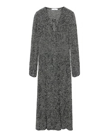 Mango Printed Bow Tie Dress