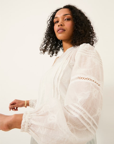 FatFace Copper & Black Jasmine Decorative Blouse