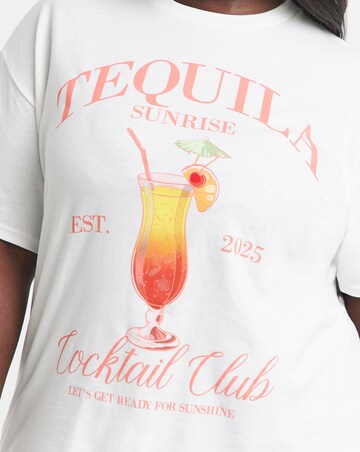 Simply Be White Tequila Slogan T-Shirt