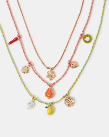 Accessorize 3-Pack Charm Cord Necklaces