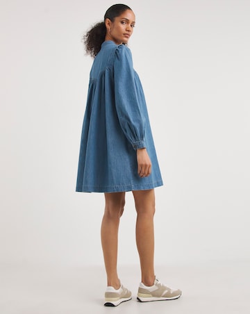 Whistles Chambray Denim Trapeze Dress