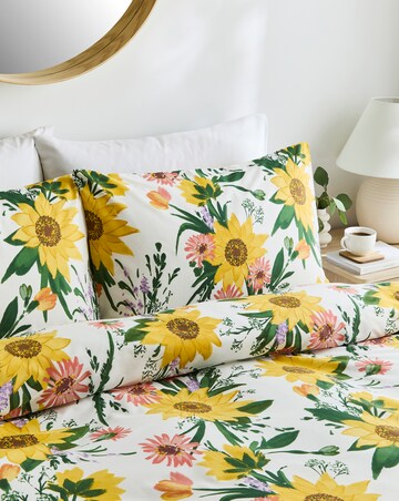 Claudette Floral Bouquet Cotton Blend Duvet Cover Set