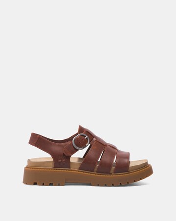 Timberland Clairemont Way Dark Red Full Grain Fisherman Sandals