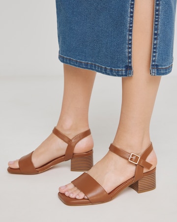 Simply Be Marseille Block Heel Barely There Sandals - Extra Wide Fit (EEE)