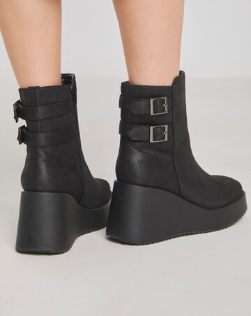Jada Wedge Ankle Boots - Wide Fit (E)
