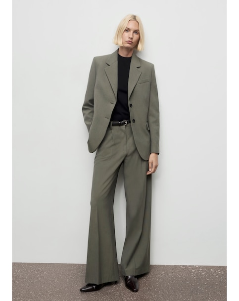 Mango Double-Breasted Suit Jacket