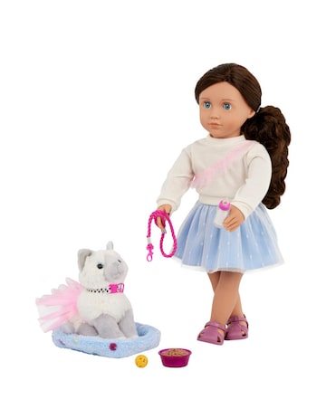 Our Generation Mindy & Pepper Doll & Kitten Set