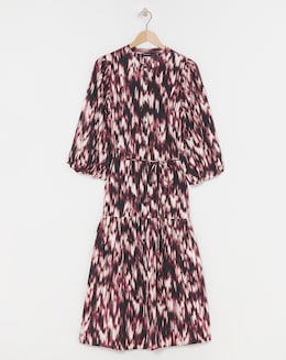 Puff Sleeve Button Through Dress