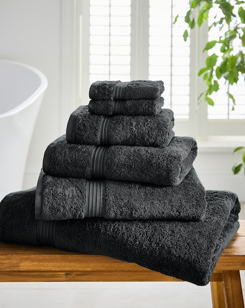 Egyptian Cotton 600GSM Towel - Black