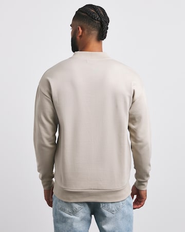 Interlock Relaxed Fit High Neck Sweat