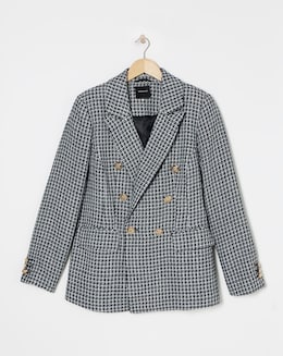 Double Breasted Boucle Blazer