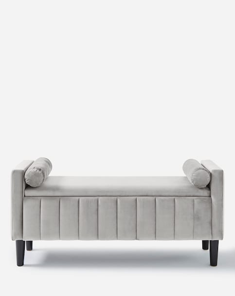 Eloise Winged Velvet Storage Ottoman