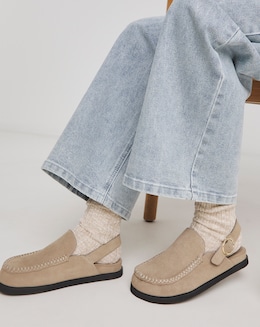 Madrid House Shoe Mules - Wide Fit (E)