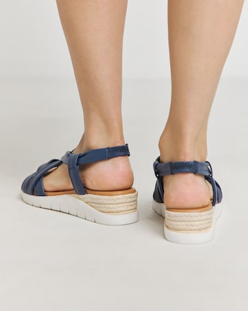 Senna Leather Tubular Sandals - Extra Wide Fit (EEE)