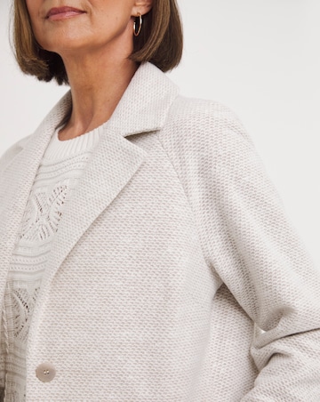 Oatmeal Button Front Lined Jacket