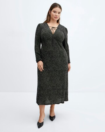 Mango Printed Bow Tie Dress