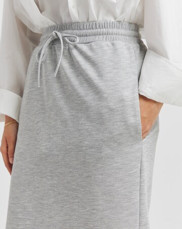 Simply Be Grey Marl Jersey Maxi Sweat Skirt