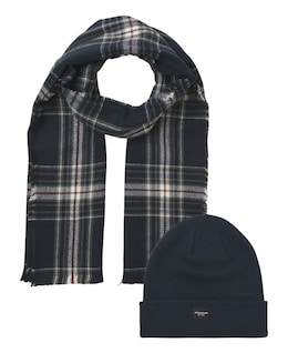 Jack &amp; Jones Beanie &amp; Scarf Giftbox - Navy