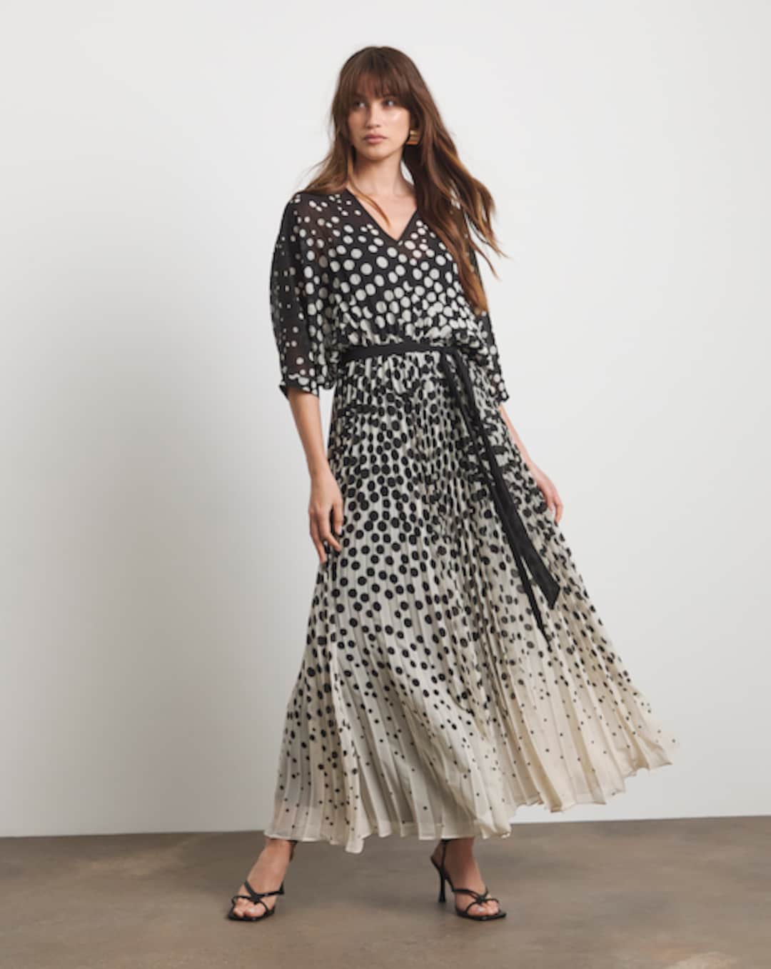 chinese dress ladies Rent Joanna Hope Maxi Ruffle Burnout Dress main image 0