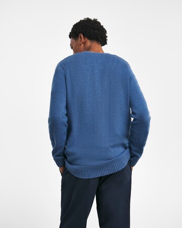 Blue Lambswool Cardigan